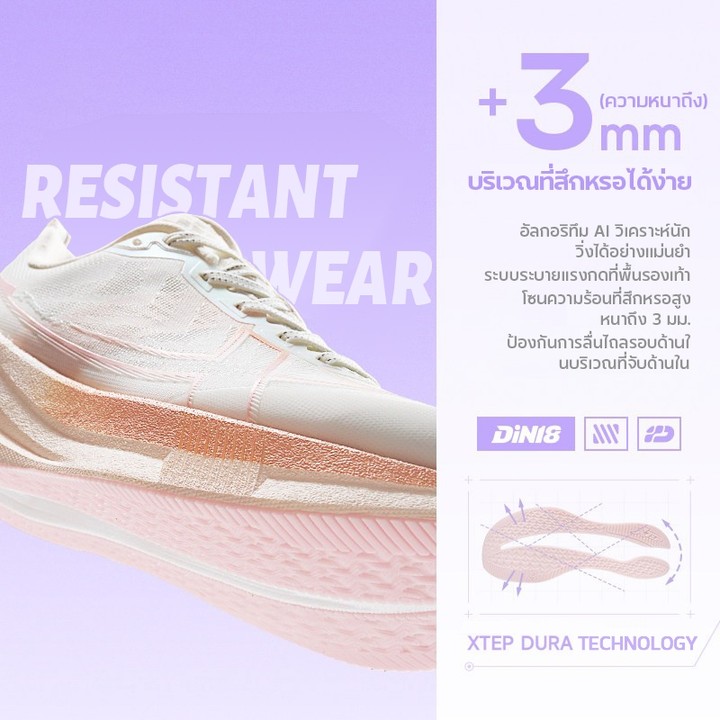 【xtep】2000KM 5.0 | New color for the Year of the Horse รองเท้าวิ่งฝึกซ้อมสำหรับผู้หญิง ทนทานและดูดซับแรงกระแทกได้ดี — รองเท้ากีฬา แบรนด์ Xtep ของแท้ 100% เช็คราคาจาก Shopee Lazada thumbnail 2