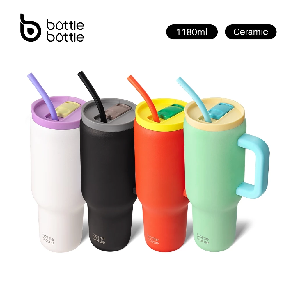 BOTTLE BOTTLE 40oz Tumbler Stainless Steel For Car Cup Holder With Dual-use Lid