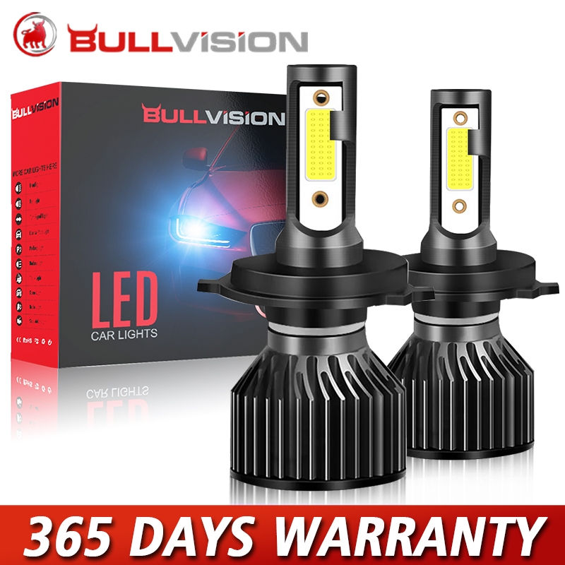 BULLVISION 2ชิ้น H4 H7 LED ไฟหน้ารถ LED Canbus H1 H8 H9 H11 9005 HB3 ...