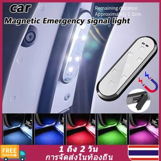 (🚚 địa phương 🚚) 4 chiếc nam châm xe tín hiệu khẩn cấp ánh sáng USB sạc RGB OLED nhấp nháy, trang trí đèn chào mừng, phụ kiện trang trí nội thất ô tô