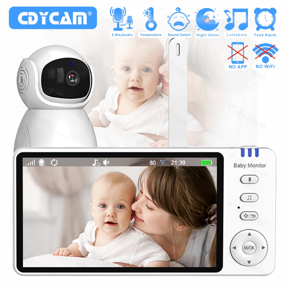 5 นิ้วหน้าจอ IPS Baby Monitor พร้อมแบตเตอรี่กล้องอิเล็กทรอนิกส์ ...