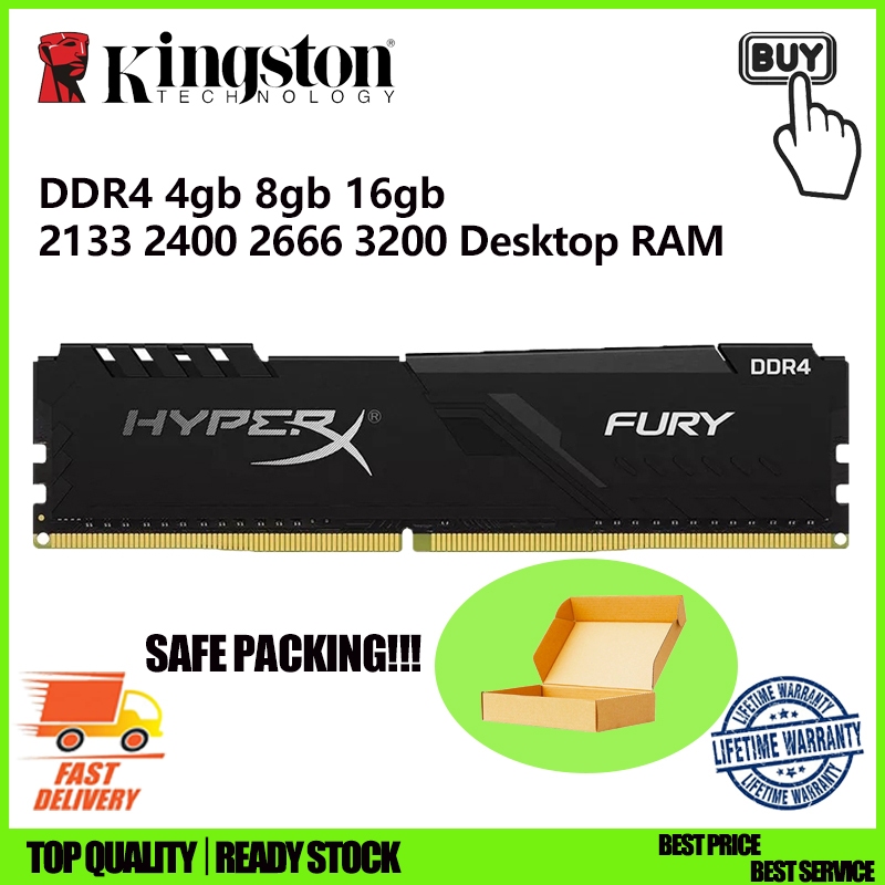 Kingston HyperX FURY RAM DDR4 4GB 8GB 16GB 2133/2400/2666/3200MHz PC4 ...