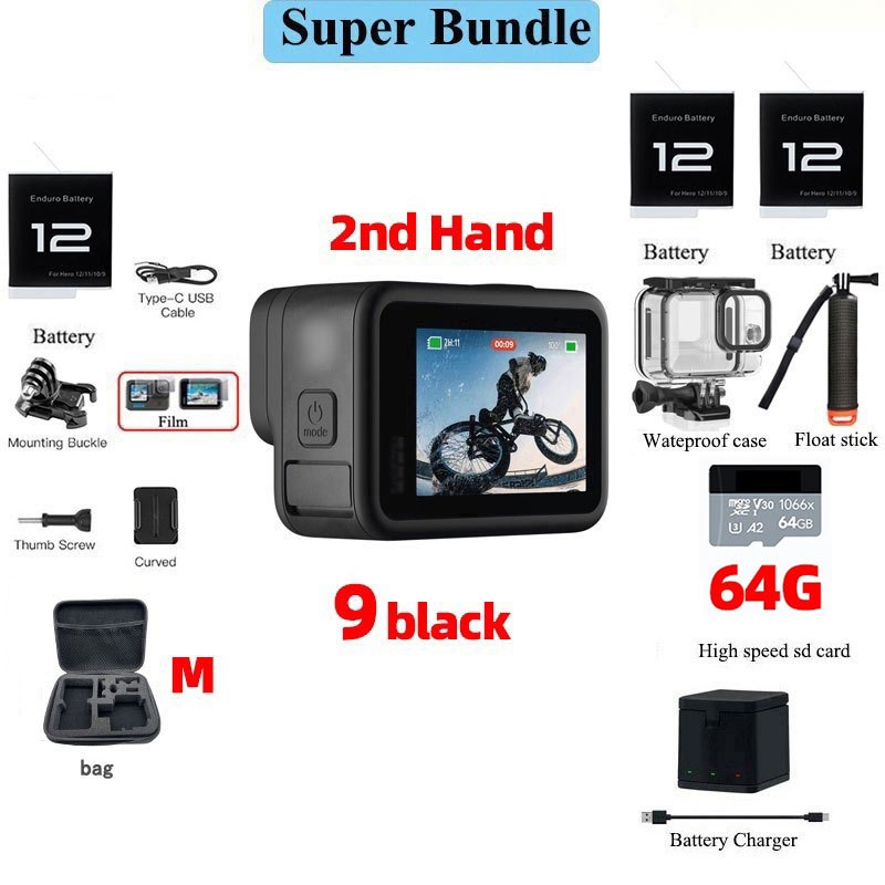 Gopro HERO 9 Black Action Gopro Camera 5K Videos 20MP Photos Sport ...
