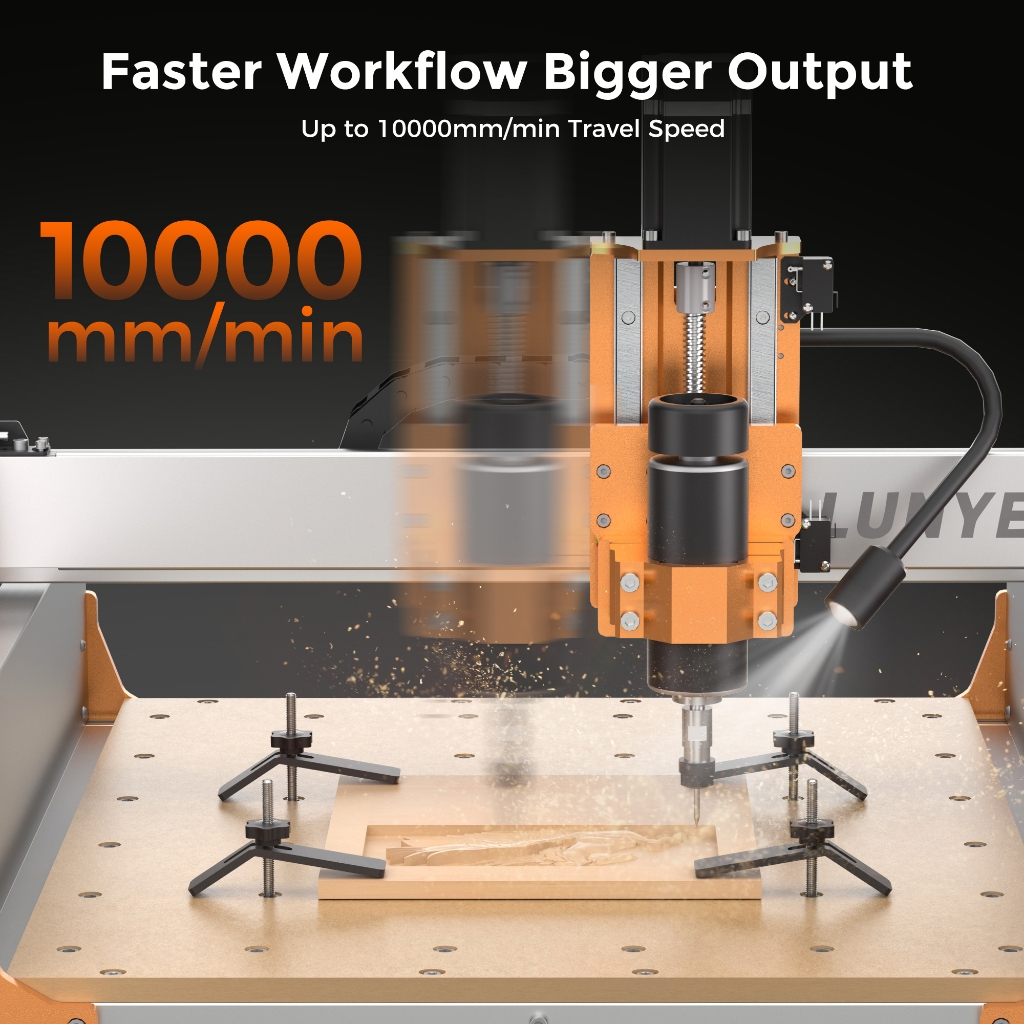 LUNYEE 4040 Pro Max CNC Router Machine เครื่อง cnc โลหะ พร้อม NEMA 23 ...