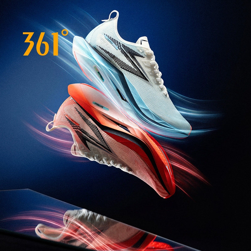 [20กม+] 361 Degrees Flame 5 Future รองเท้าวิ่งมาราธอนมืออาชีพแผ่นคาร์บอนรองเท้าแข่งรถ 672612207