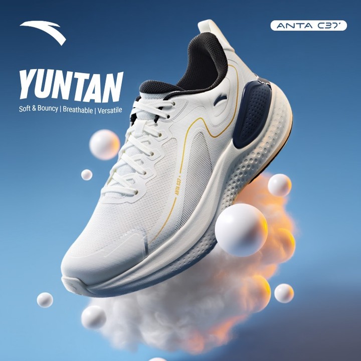 ANTA C37 รองเท้าวิ่งผู้ชาย Cushioning Rebound Shock Absorption รองเท้ากีฬา 912535537 — รองเท้ากีฬา แบรนด์ Anta ของแท้ 100% เช็คราคาจาก Shopee Lazada - รูปที่ 1
