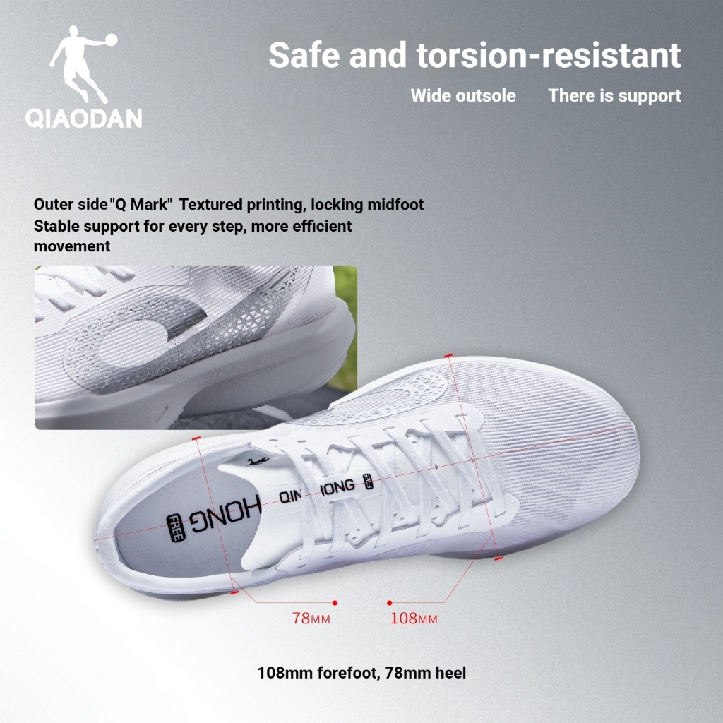 Qiaodan WIND SL รองเท้าวิ่งกว้าง Fit Shock Absorption Breathable Arch Support QDB023262269 — รองเท้ากีฬา แบรนด์ Qiaodan ของแท้ 100% เช็คราคาจาก Shopee Lazada thumbnail 6