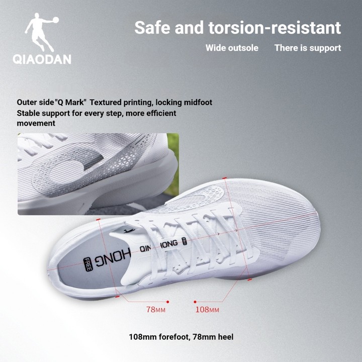 Qiaodan WIND SL รองเท้าวิ่งผู้หญิงกว้าง FitShock Absorption Breathable ArchSupport QDB022262269 — รองเท้ากีฬา แบรนด์ Qiaodan ของแท้ 100% เช็คราคาจาก Shopee Lazada thumbnail 3