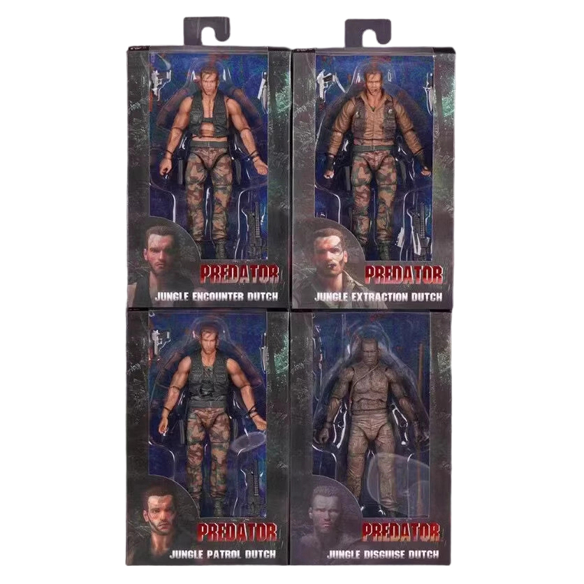 NECA Predator 30th Anniversary Dutch Action Figure Muddy Green Vest ...