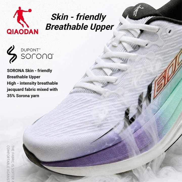 Qiaodan LH600 2.0 รองเท้าวิ่งผู้ชายพื้นหนาเบาะกว้าง Stable Jog Breathable QXB023263229ร — รองเท้ากีฬา แบรนด์ Qiaodan ของแท้ 100% เช็คราคาจาก Shopee Lazada thumbnail 3