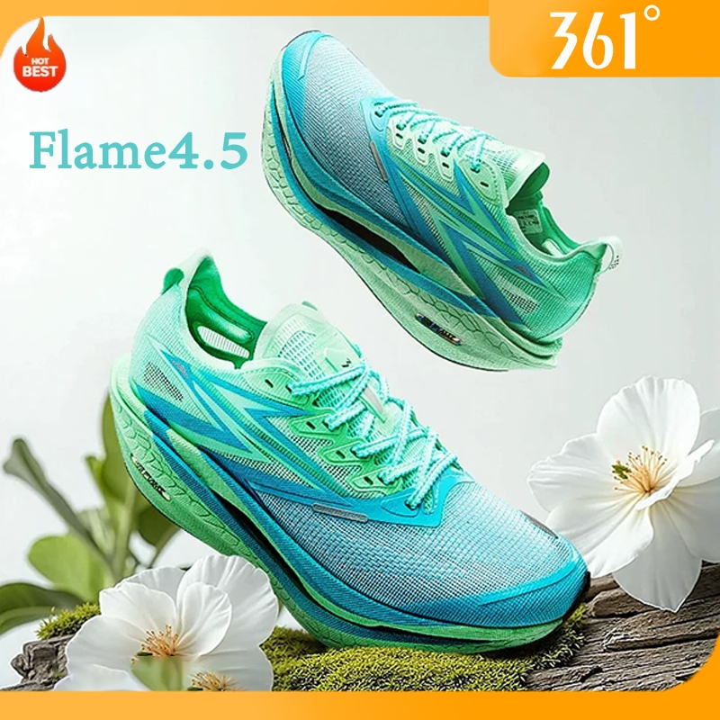【จัดส่งจากกรุงเทพฯ】361 Degrees Flame 4.5 รองเท้าวิ่งมาราธอนสำหรับผู้ชาย ออกแบบมาเพื่อมืออาชีพ กันลื่น สวมใส่สบาย และระบายอากาศดี672532221
