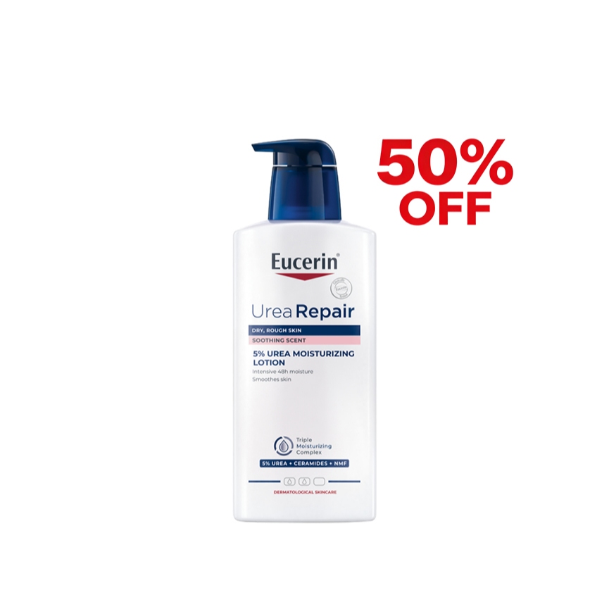 (ลด 50%)UREA REPAIR PLUS 5% UREA LOTION 48H LONG-LASTING HYDRATION 400 ...