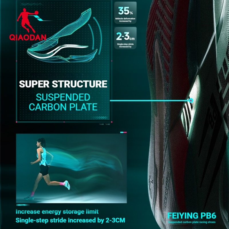ใหม่ Qiaodan Feiying PB6.0 รองเท้าวิ่งผู้ชายแผ่นคาร์บอนแสง Bounce Stable Racing QDB023261299 — รองเท้ากีฬา แบรนด์ Qiaodan ของแท้ 100% เช็คราคาจาก Shopee Lazada thumbnail 4