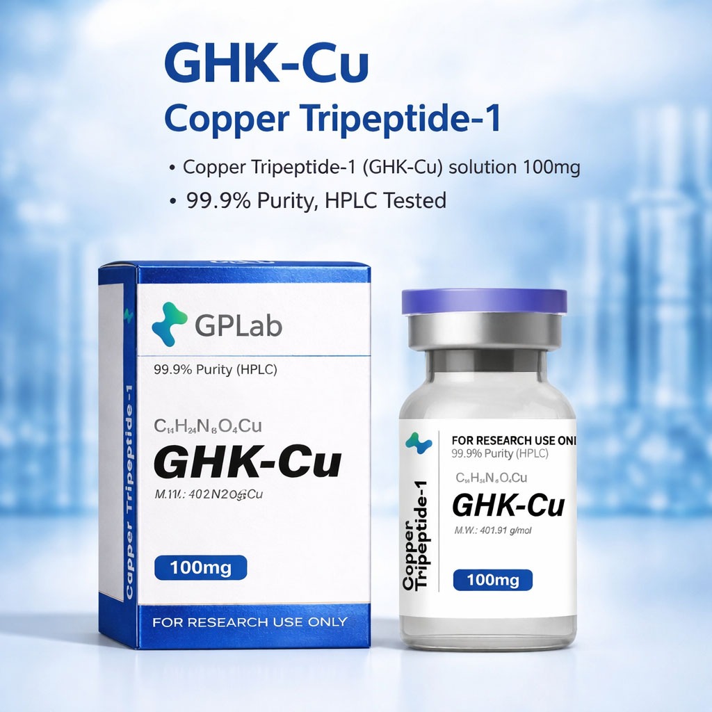 ghk-cu ราคา ghk ราคาพิเศษ Our formula delivers 1200 MCG for potent rejuvenation Copper Tripeptide-1 (GHK-Cu) เปปไทด์ที่ช่วยคืนความเฟิร์มกระชับด้วยการสร้างคอลลาเจนและเพิ่มอิลาสติน ช่วยต้านการอักเสบ