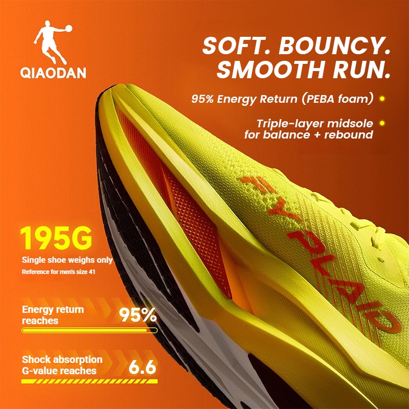 Qiaodan PLAID 3.0 รองเท้าวิ่งคาร์บอน Marathon Racing เบา เด้ง หน้าเท้ากว้าง QDB023262290 — รองเท้ากีฬา แบรนด์ Qiaodan ของแท้ 100% เช็คราคาจาก Shopee Lazada thumbnail 3