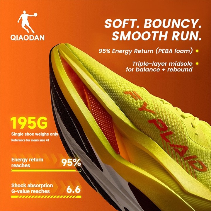 Qiaodan PLAID 3.0 รองเท้าวิ่งคาร์บอน Marathon Racing เบา เด้ง หน้าเท้ากว้าง QDB023262290 — รองเท้ากีฬา แบรนด์ Qiaodan ของแท้ 100% เช็คราคาจาก Shopee Lazada thumbnail 3