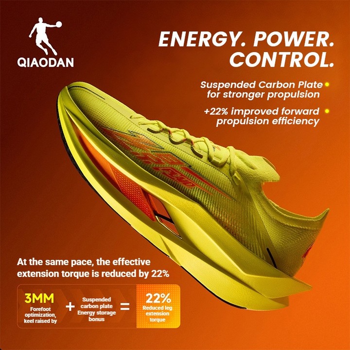Qiaodan PLAID 3.0 รองเท้าวิ่งคาร์บอน Marathon Racing เบา เด้ง หน้าเท้ากว้าง QDB023262290 — รองเท้ากีฬา แบรนด์ Qiaodan ของแท้ 100% เช็คราคาจาก Shopee Lazada thumbnail 4