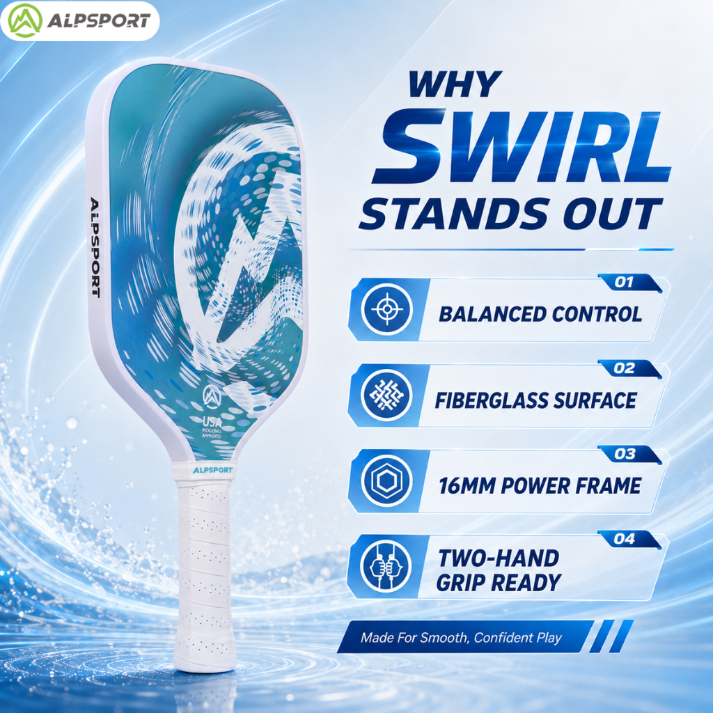ALP Swirl 2-Piece Pickleball Paddle Set 16mm