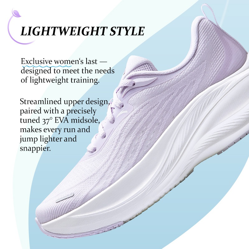 ANTA Women Leaf Running Shoes หนา-Sole Elevated Cushioned Sports Shoes 122525535