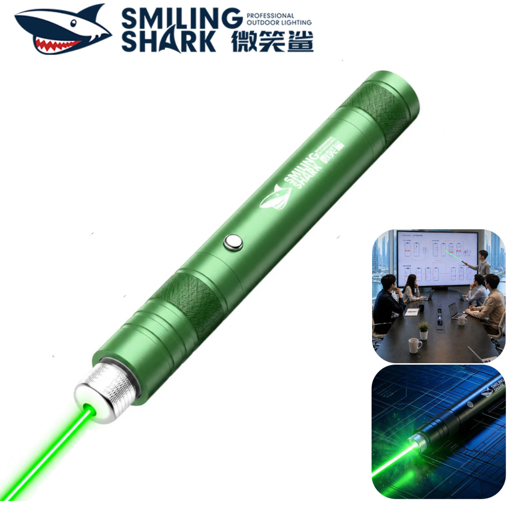 SMILING SHARK เลเซอร์แสงสีเขียว Pointer 532nm ปากกาเลเซอร์ Type-c ชาร์จ ...