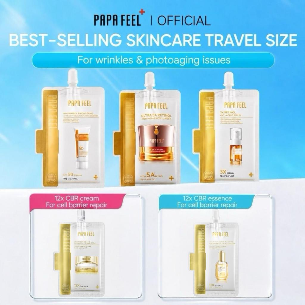 SKINCARE TRAVEL SIZE】PAPA FEEL 5A Face Cream 10g or Retinol Serum