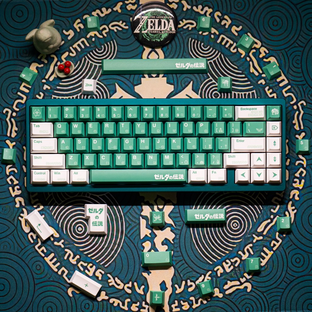 Legend of Zelda Keycaps PBT วัสดุโปรไฟล์เชอร์รี่ 1.7 มม. หนา Dye ...