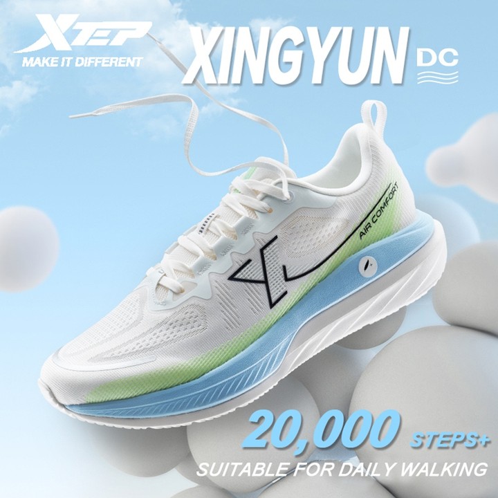 XTEP  Xingyun DC | รองเท้าเดินสไตล์คู่รักเหมาะสําหรับการเดินทางวัน 2,0000 ขั้นตอนเดิน 40°กันกระแทกขนนก+45°Soft Cube Technology รองเท้าวิ่งง่ายกันกระแทกสองชั้น — รองเท้ากีฬา แบรนด์ Xtep ของแท้ 100% เช็คราคาจาก Shopee Lazada thumbnail 4