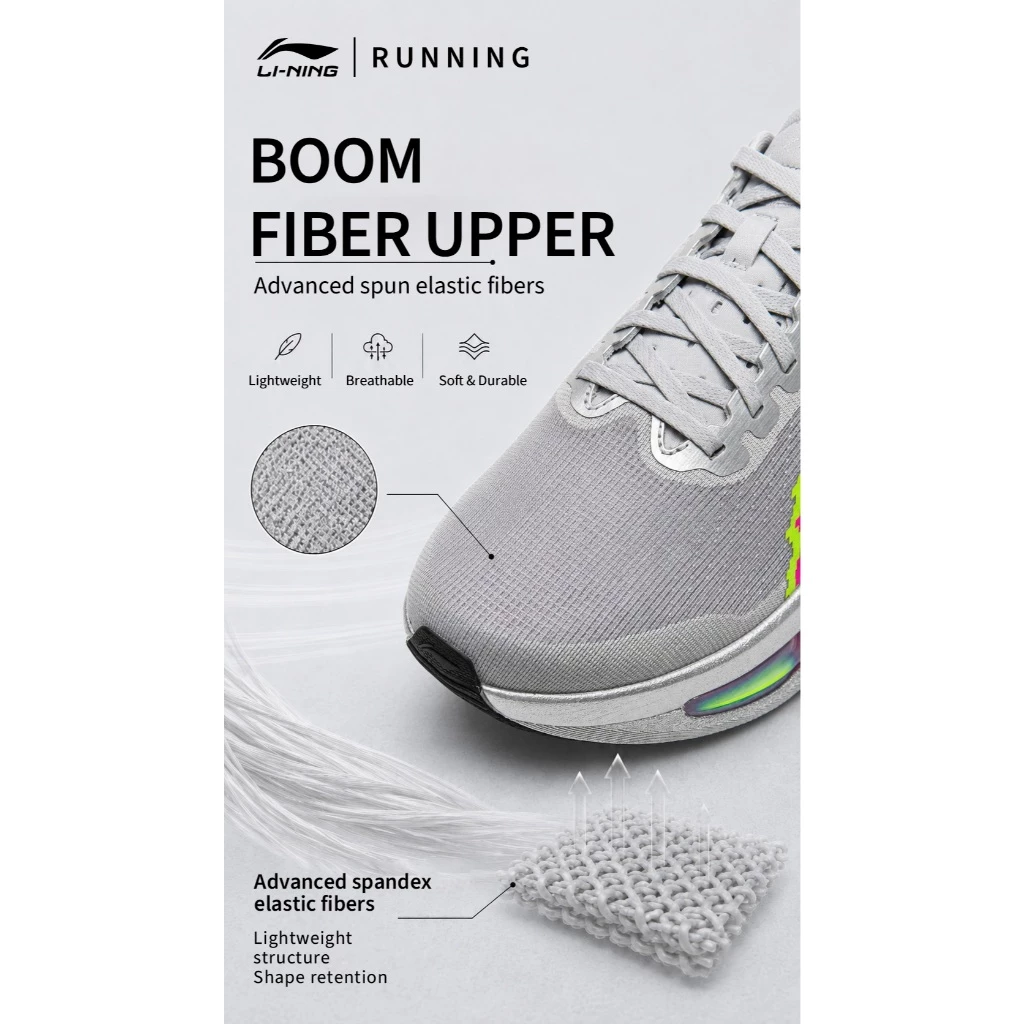 LI-NING RED HARE 9 ULTRA - รองเท้าวิ่งเทรนนิ่งความเร็วน้ําหนักเบาระบายอากาศได้สําหรับผู้ชาย | เครื่องยนต์ SUPER BOOM 3 ชั้น + SUPER BOOM CAPSULE พื้นรองเท้าชั้นกลางสําหรับพลังงาน 95% คืน ARPW007 thumbnail 4