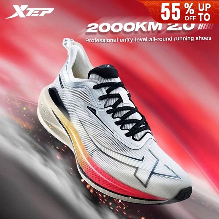 【xtep】2000KM 2.0 | รองเท้าวิ่งผู้ชาย Rebound Support Professional Cushioning Shock Absorption suggest ครึ่งขนาดลง — รองเท้ากีฬา แบรนด์ Xtep ของแท้ 100% เช็คราคาจาก Shopee Lazada - รูปที่ 1