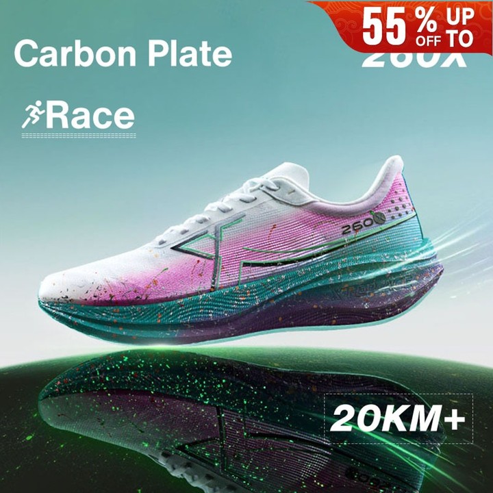 XTEP 260X รองเท้าวิ่งผู้หญิง Rebound over 85% Race Training แผ่นคาร์บอนรองเท้าวิ่งมาราธอนสําหรับผู้หญิง — รองเท้ากีฬา แบรนด์ Xtep ของแท้ 100% เช็คราคาจาก Shopee Lazada - รูปที่ 1