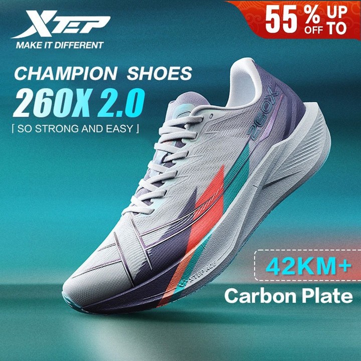 【xtep】260X 2.0 | รองเท้าวิ่ง Race Training แผ่นคาร์บอน Professional Marathon Shock Absorbing Running Shoes Rebound over 85% สําหรับชาย — รองเท้ากีฬา แบรนด์ Xtep ของแท้ 100% เช็คราคาจาก Shopee Lazada - รูปที่ 1