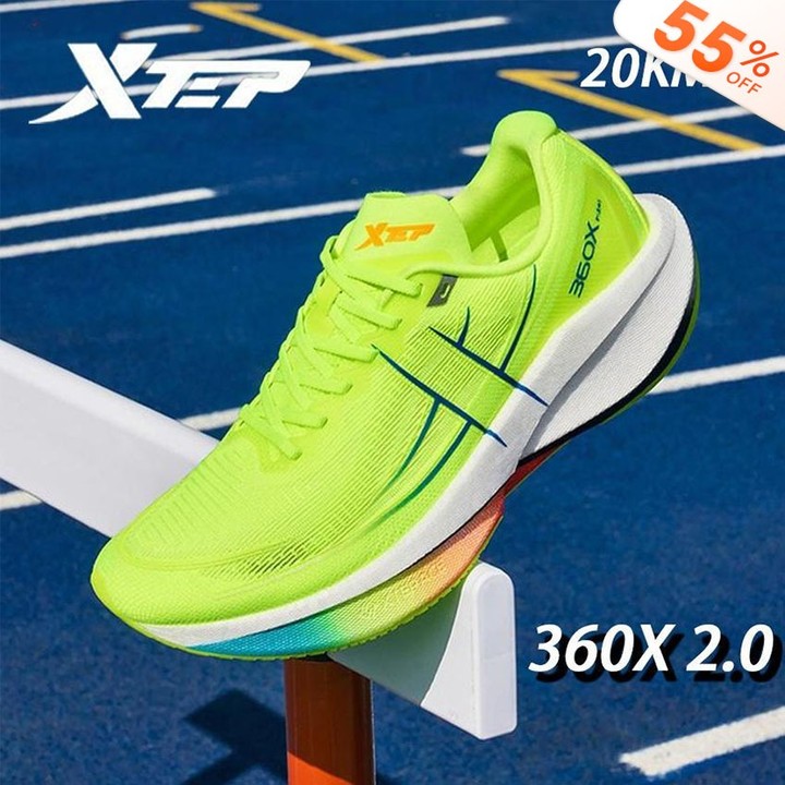 XTEP 360X 2.0 ผู้ชายรองเท้าวิ่งแผ่นคาร์บอนไนล่อนไฟเบอร์กลาสคณะกรรมการความเสถียรทนต่อการสึกหรอสําหรับผู้หญิงรองเท้ากีฬา — รองเท้ากีฬา แบรนด์ Xtep ของแท้ 100% เช็คราคาจาก Shopee Lazada - รูปที่ 1