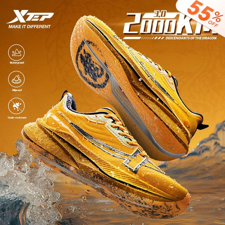 XTEP 2000KM 3.0 รองเท้าวิ่งสำหรับผู้ชาย ออกแบบมาเพื่อความทนทานและระบายอากาศดี มีระบบลดแรงกระแทก เหมาะสำหรับการออกกำลังกายกลางแจ้งในฤดูร้อน — รองเท้ากีฬา แบรนด์ Xtep ของแท้ 100% เช็คราคาจาก Shopee Lazada - รูปที่ 1