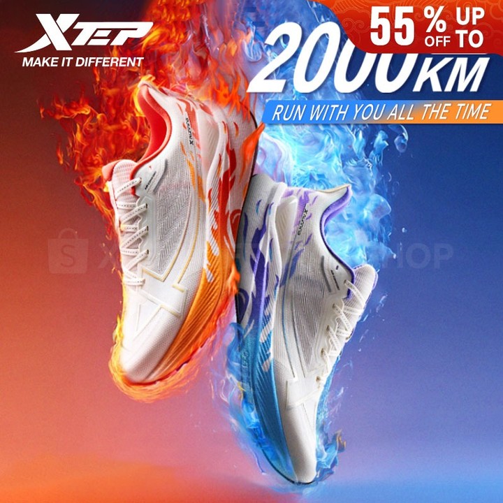 【xtep】2000KM 3.0 | Limited-Edition Color ราชาแห่งการทนทาน รองเท้าวิ่ง Unisex สำหรับวิ่งมาราธอนและจ็อกกิ้ง — รองเท้ากีฬา แบรนด์ Xtep ของแท้ 100% เช็คราคาจาก Shopee Lazada - รูปที่ 1