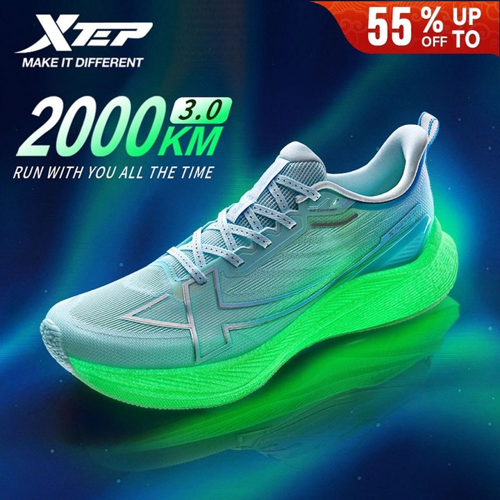【xtep】2000KM 3.0 |  ราชาแห่งการสึกหรอ รองเท้าวิ่ง Unisex รองเท้าวิ่งมาราธอน รองเท้าวิ่งจ็อกกิ้ง สีฟลูออเรสเซนต์มีจำกัด — รองเท้ากีฬา แบรนด์ Xtep ของแท้ 100% เช็คราคาจาก Shopee Lazada - รูปที่ 1