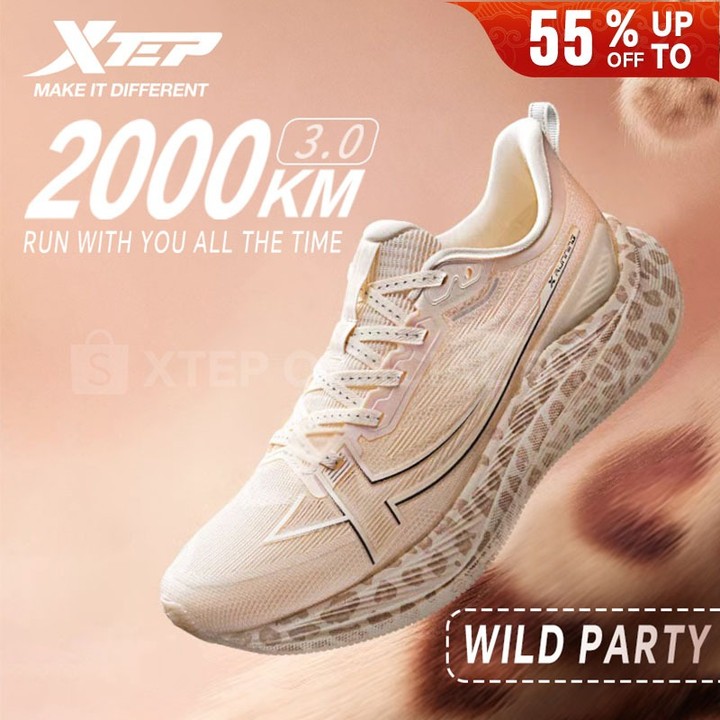 【xtep】 2000KM 3.0 | รองเท้าวิ่งสตรีสำหรับมาราธอน ดูดซับแรงกระแทกดี มีตาข่ายระบายอากาศและทนทาน — รองเท้ากีฬา แบรนด์ Xtep ของแท้ 100% เช็คราคาจาก Shopee Lazada - รูปที่ 1