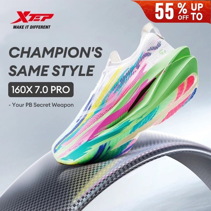 【xtep】160X7.0 PRO | Tokyo Marathon Asian Champion รองเท้าวิ่ง Racing 42KM+ Marathon Super Carbon Plate Running Shoes PACE 3-4 — รองเท้ากีฬา แบรนด์ Xtep ของแท้ 100% เช็คราคาจาก Shopee Lazada - รูปที่ 1