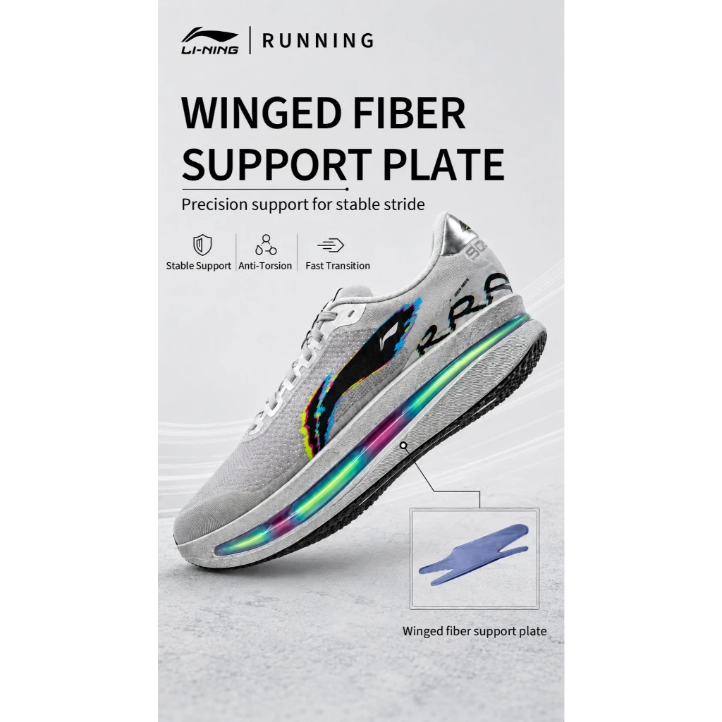 LI-NING RED HARE 9 ULTRA - รองเท้าวิ่งเทรนนิ่งความเร็วน้ําหนักเบาระบายอากาศได้สําหรับผู้ชาย | เครื่องยนต์ SUPER BOOM 3 ชั้น + SUPER BOOM CAPSULE พื้นรองเท้าชั้นกลางสําหรับพลังงาน 95% คืน ARPW007 thumbnail 5