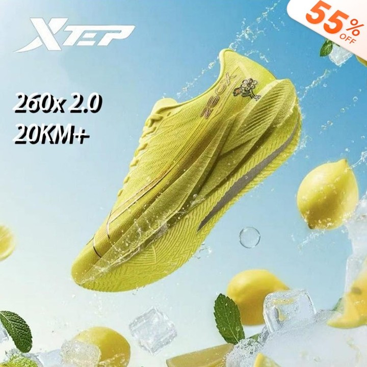 XTEP 260X 2.0 รองเท้าวิ่งฝึกซ้อมสำหรับแข่งขันมาราธอนระดับมืออาชีพที่มีแผ่นคาร์บอน — รองเท้ากีฬา แบรนด์ Xtep ของแท้ 100% เช็คราคาจาก Shopee Lazada - รูปที่ 1