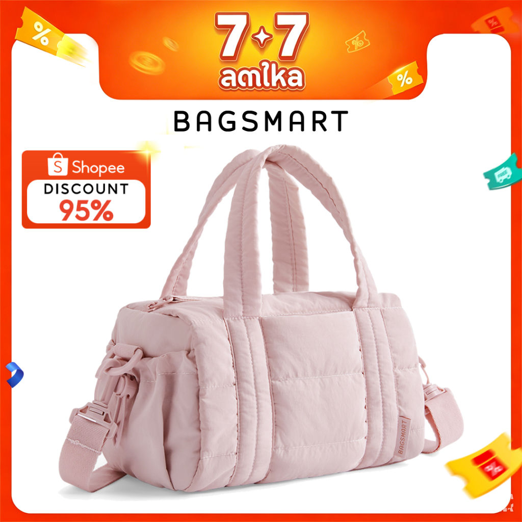 BAGSMART Versatile Duffel Crossbody Bag for Women Lightweight Mini Gym Bag Compact Handbag Shoulder Sling Bag