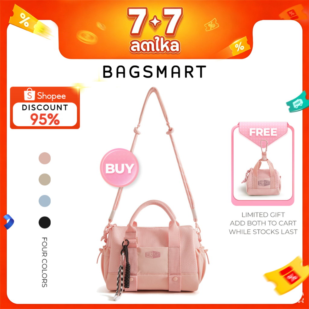 BAGSMART Mini Gym Bag Crossbody Bag Shoulder Sling Bag Handbag Duffel Bag for Sport Leisure Travel