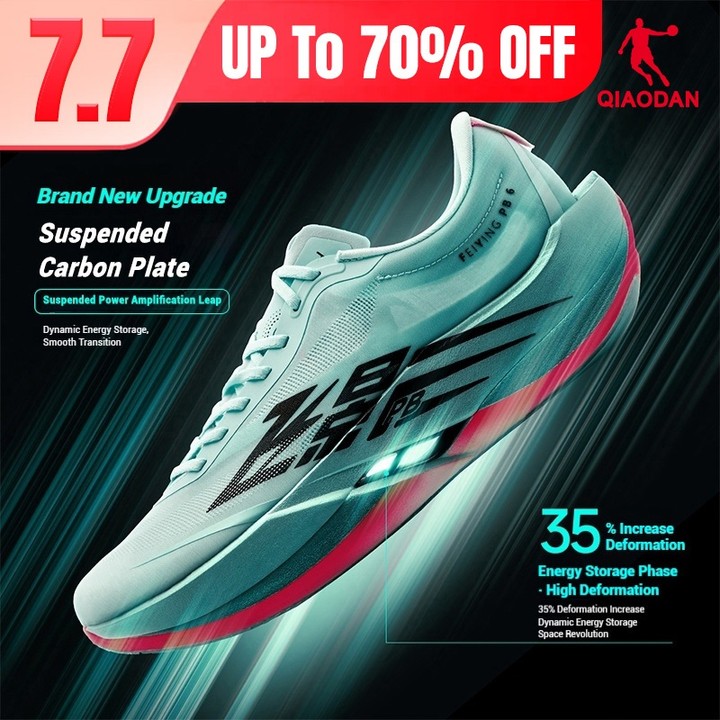 สีใหม่ Qiaodan Feiying PB6.0 รองเท้าวิ่งผู้หญิง Professional Marathon Racing แผ่นคาร์บอน QDB022261299 — รองเท้ากีฬา แบรนด์ Qiaodan ของแท้ 100% เช็คราคาจาก Shopee Lazada - รูปที่ 1