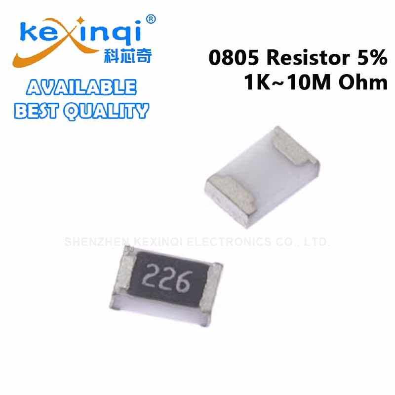 (100 ชิ้น) 0805 ตัวต้านทาน SMD 1K ~ 10M 5% 1/8W 1.8K 1.5K 2.2K 6.8K 10K ...