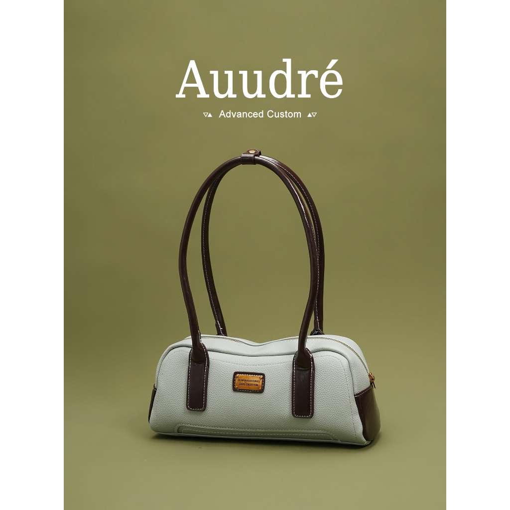 Auure Contrast Color One-Shoulder Underarm Bag Female Fashion Work Commuter Bag