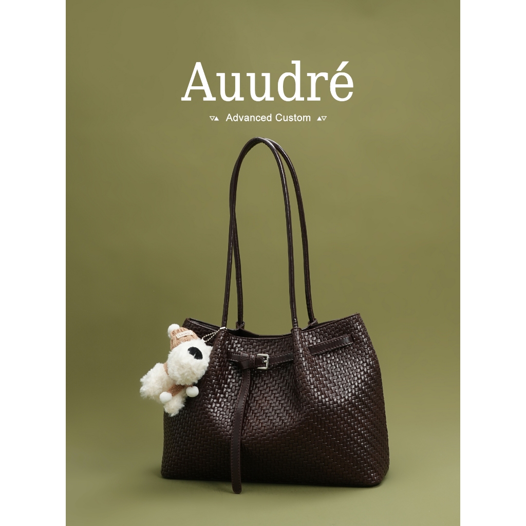 Auure กระเป๋าใต้วงแขนไหล่เดียวความจุขนาดใหญ่ย้อนยุคกระเป๋าเดินทางหญิง