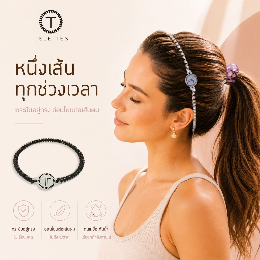 รีวิว TELETIES ที่คาดผมเกลียว ก่อนซื้อ
