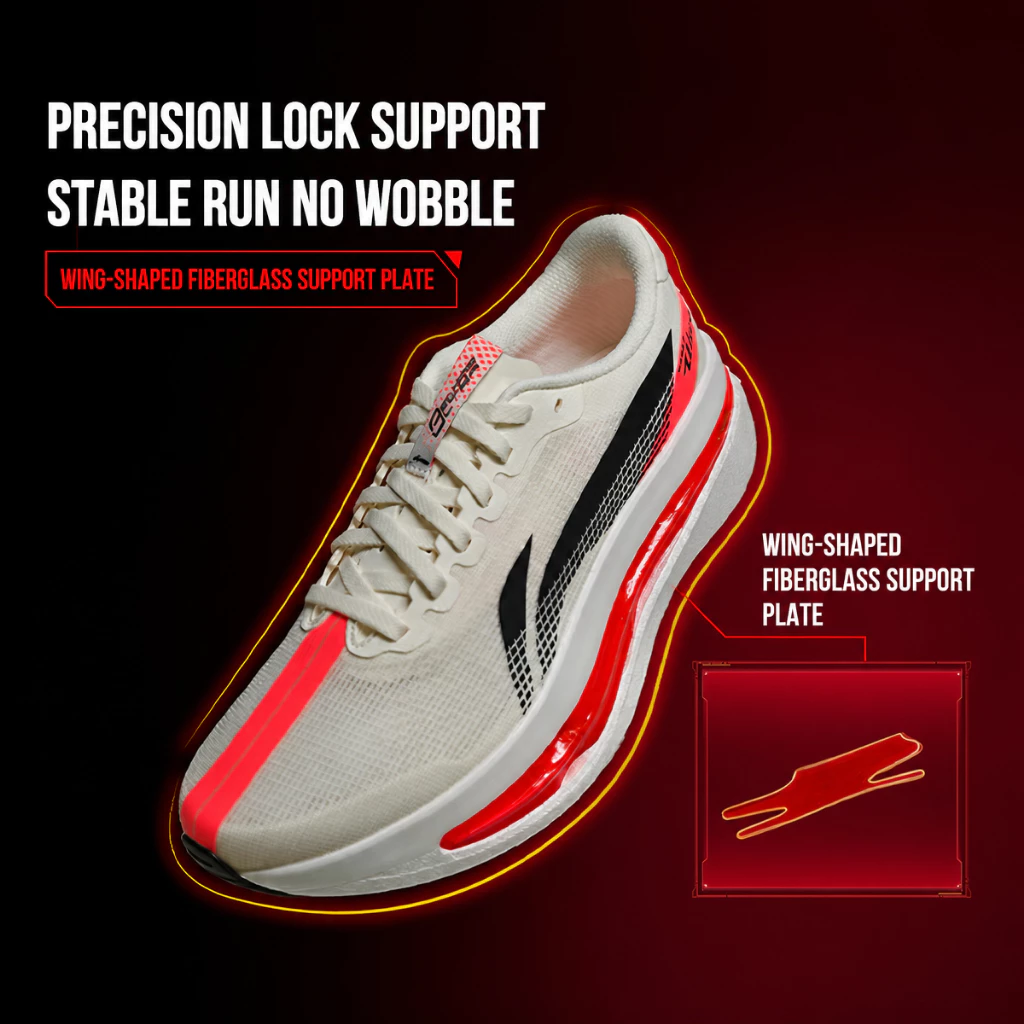 LI-NING RED HARE 9 ULTRA - รองเท้าวิ่งเทรนนิ่งความเร็วน้ําหนักเบาระบายอากาศได้สําหรับผู้ชาย | เครื่องยนต์ SUPER BOOM 3 ชั้น + SUPER BOOM CAPSULE พื้นรองเท้าชั้นกลางสําหรับพลังงาน 95% คืน ARPW007 thumbnail 9