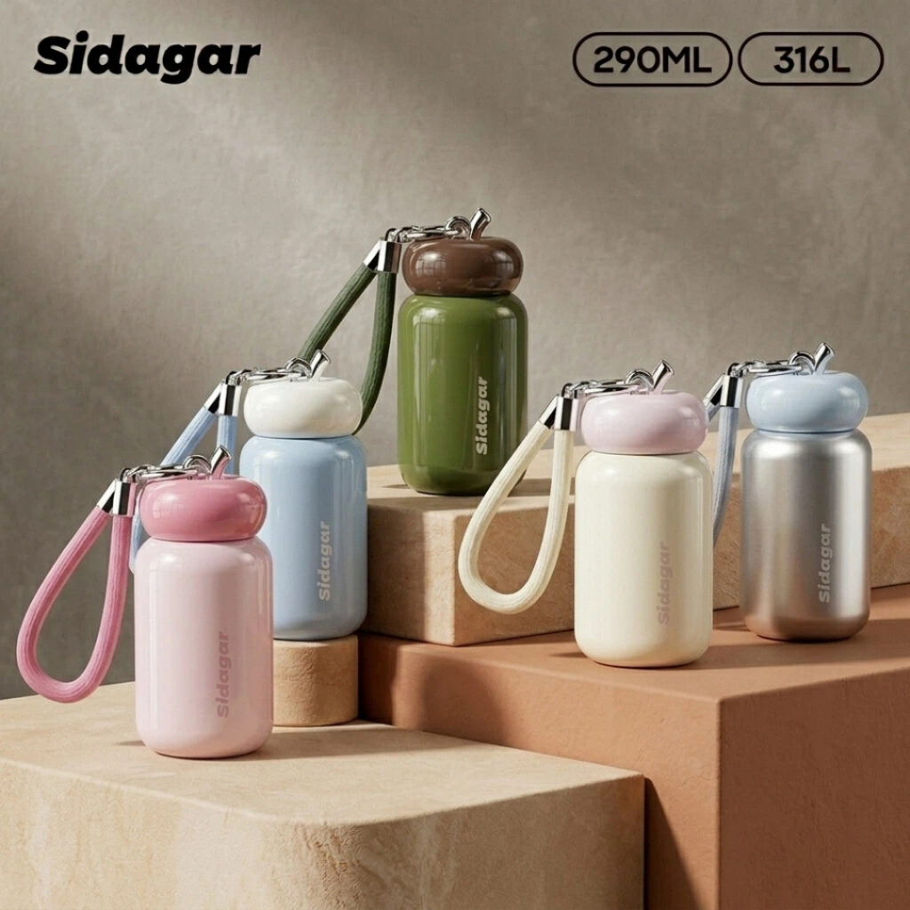 Sidagar แก้วเก็บอุณหภูมิ 290ML แก้วน้ำสแตนเลส 316 mini แก้วน้ำพร้อมสายคล้อง พกพาสะดวก