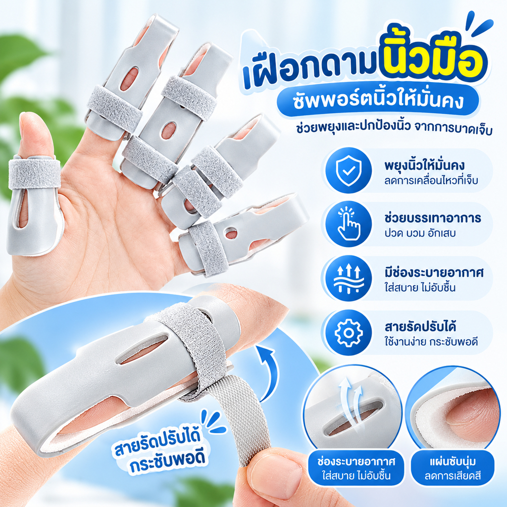 Hxim บรรเทาอาการปวด Trigger Finger Fixing Splint ยืดรั้งปรับ ...