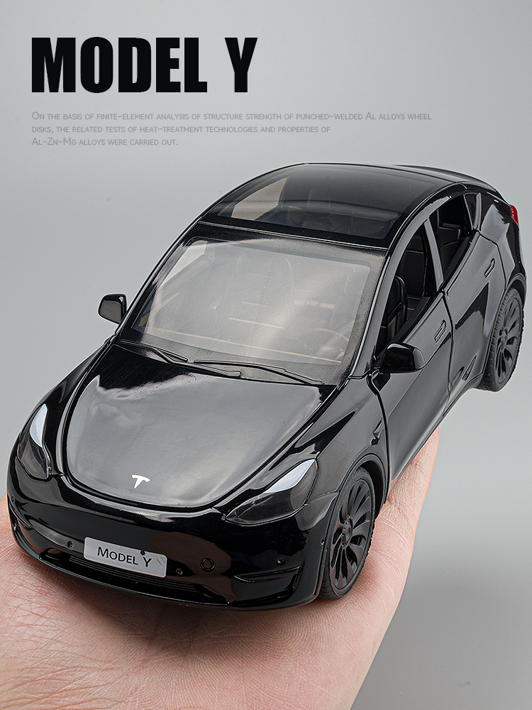 โมเดลรถยนต์ 1:24 Tesla model Y SUV แบบเปิดได้ พร้อมเสียง และไฟ ของเล่น ...
